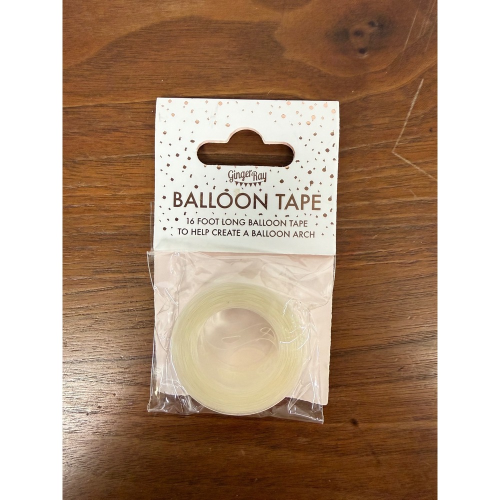 Ginger Ray Balloon Tape 16 Foot Roll for Balloon Arch DIY Decor TGOB-522 Clear